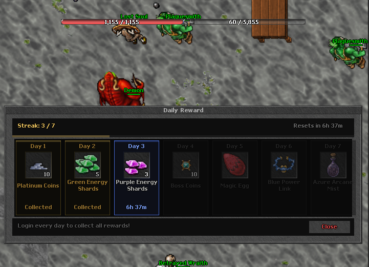 Daily Rewards in-game